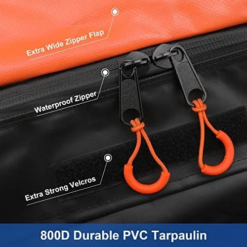 15 Cubic Feet Car Roof Bag, 700D Waterproof Rooftop Cargo Carrier for All Cars with/Without Roof Rack, Include Anti-Slip Mat, 10 Reinforced Strap, 1 Luggage Lock - Image 5