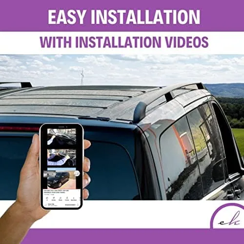 ERKUL Roof Side Rails Rack Compatible with Mercedes Benz Metris Long W447 LWB 2014-2023 | All Weather Roof Rack Aluminum Side Rail for Rooftop Luggage Carrier, Canoe, Ski, Snowboard | Black - Image 7