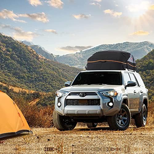 Car Rooftop Cargo Carrier Roof Bag, 20 Cubic Feet Waterproof Soft Shell Roof Top Cargo Carrier Box for All Cars with Without Luggage Rack - 6 Reinforced Strap, Anti-Slip Mat, 6 Door Hook, Carrying Bag - Image 8