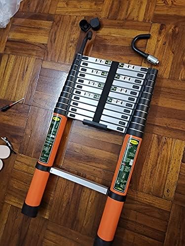 8m/ 7m/ 6m/ 5m/ 4m/ 3m/ 2m Telescoping Ladder with Detachable Hook, Aluminum Telescopic Extension Ladders for Home RV Roof Top Attic, Loads 150kg (Size : 7.6m/25ft) - Image 7