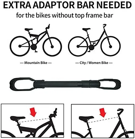 XCAR 2-Bike Universal Hitch Mounted Bike Carrier Rack for Car Trailer with 2" Receiver - Image 5