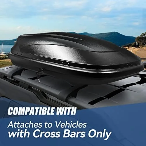 Auto Dynasty Heavy Duty Hard Shell Roof Top Mount Car Storage Travel Luggage Box Cargo Carrier with Security Keys, 53 (L) x 34 (W) x 15 (H) Inches, Capacity 110 Pounds 11 Cubic Feet Tool-Free Install - Image 7