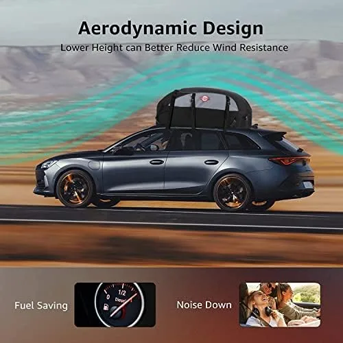 Car Rooftop Cargo Carrier Roof Bag, 20 Cubic Feet Waterproof Soft Shell Roof Top Cargo Carrier Box for All Cars with Without Luggage Rack - 6 Reinforced Strap, Anti-Slip Mat, 6 Door Hook, Carrying Bag - Image 7