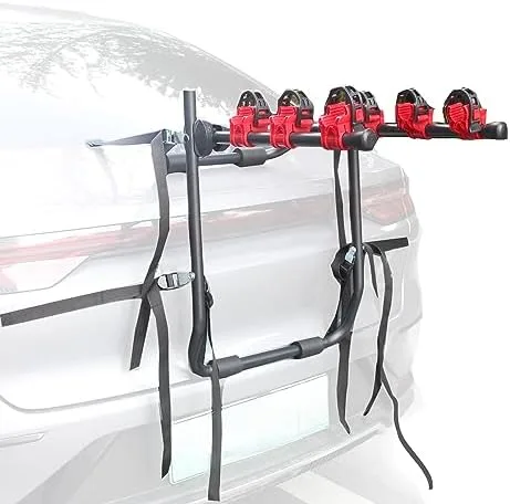 Doppy 3-Bike Trunk Mount Rack,Bike Hitch Mount Rack,Hitch Bike Rack 99 lbs Heavy Weight Capacity for Standard, Fat Tire and Electric Bike, Mount Platform Style for Cars Trucks SUVs Minivans - Image 2