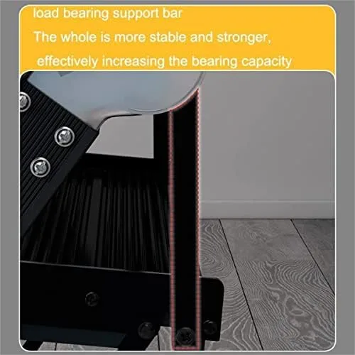 Aluminum Telescopic Extension Ladder, Black Attic Folding Stairs for Attic Retractable Attic Ladder with Armrests Collapsible Ladders for Home 330LB,2.6 to 2.8m - Image 7