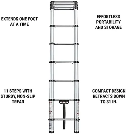 14 Foot Reach Portable Telescoping Ladder Made by Franklin (extends to 10 feet for Reach of 14) - Image 6