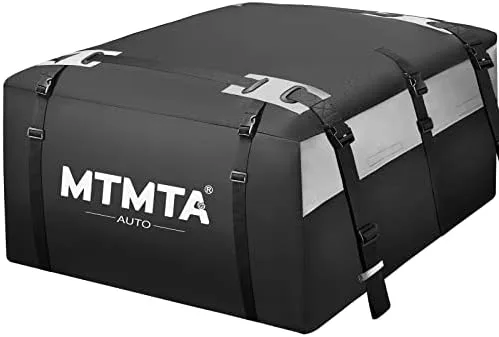 MTMTA Luggage Carrier for Car Rooftop, 100% Waterproof Snowproof 23 Cubic Feet Rooftop Cargo Carrier, for All Cars with/Without Rack + Anti-Slip Mat, 6 Door Hooks, Storage Bag, Luggage Lock - Image 2