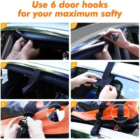 CarQiWireless Rooftop Cargo Bag Car Rooftop Cargo Carrier for Top of Vehicle Roof Cargo Carrier Bag Roof Rack Waterproof for All Vehicle with/Without Racks Includes Anti-Slip Mat (25 Cubic Feet) - Image 6