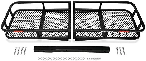 ARKSEN 60 x 24 Inch Angled Cargo Rack Carrier with Waterproof Cargo Bag 500 Lbs Heavy Duty Capacity Tow Hitch, Luggage Storage Basket for Camping or Traveling, SUV, Pickup Truck or Car - Image 6