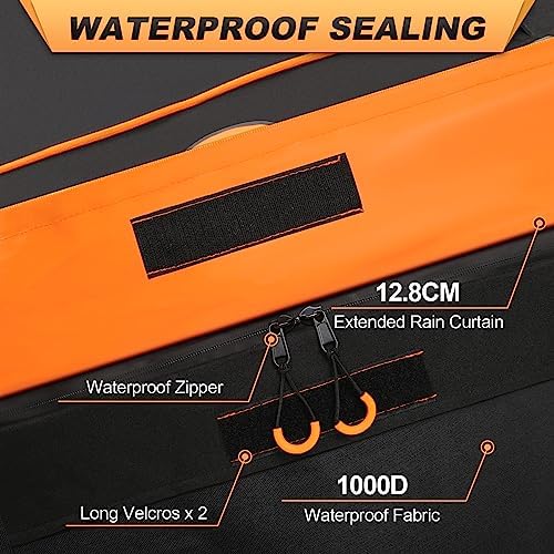 Rooftop Cargo Carrier & Car Roof Bag – Waterproof 20 Cubic Feet Heavy Duty Roof Bag, Anti-Tear 1000D PVC Rooftop Car Bag - Fits Cars with/Without Rack - Image 4
