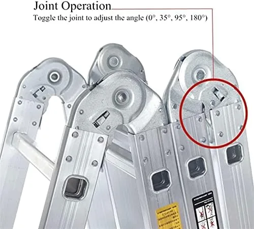 WKLIANGYUANPING Telescoping Ladder Multi-Purpose Aluminium Ladder with Safety Non-Slip Rubber Feet (Size : 3.6m) - Image 3