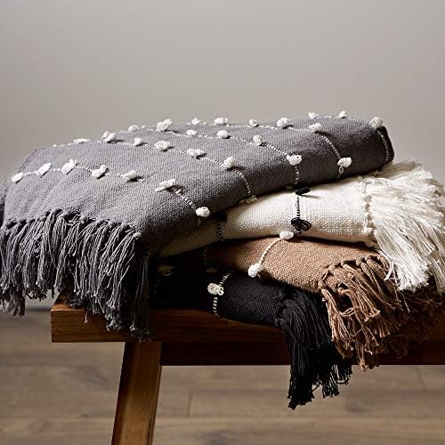 DII Woven Loop Throw Collection, 50x60, Off-White - Image 9