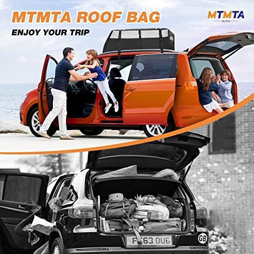 MTMTA Luggage Carrier for Car Rooftop, 100% Waterproof Snowproof 23 Cubic Feet Rooftop Cargo Carrier, for All Cars with/Without Rack + Anti-Slip Mat, 6 Door Hooks, Storage Bag, Luggage Lock - Image 3