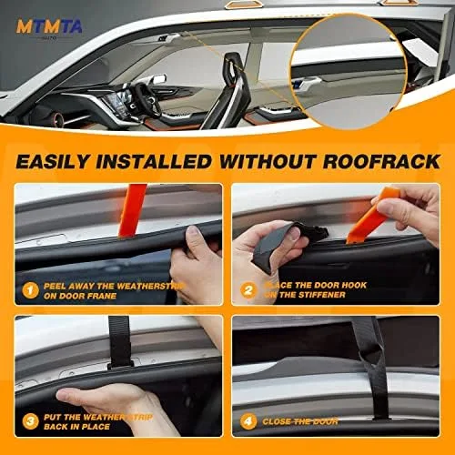 MTMTA Luggage Carrier for Car Rooftop, 100% Waterproof Snowproof 23 Cubic Feet Rooftop Cargo Carrier, for All Cars with/Without Rack + Anti-Slip Mat, 6 Door Hooks, Storage Bag, Luggage Lock - Image 7