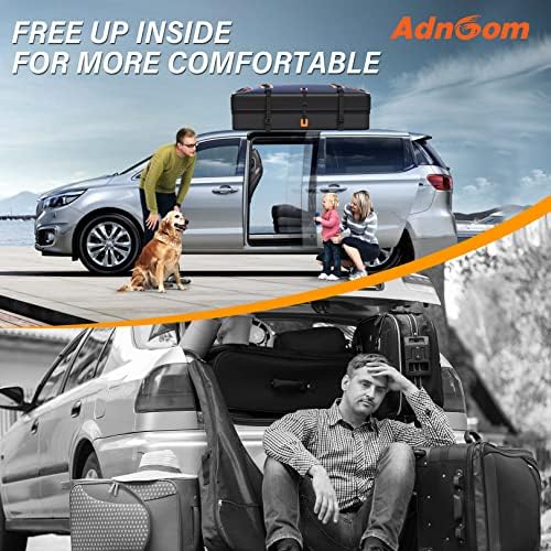 Rooftop Cargo Carrier, ADNOOM 21 Cubic Feet Car Roof Cargo Carrier for All Vehicles with/Without Racks, Waterproof Car Top Carrier with Anti-Slip Mat, 10 Reinforced Straps, 4 Door Hooks, Storage Bag - Image 7
