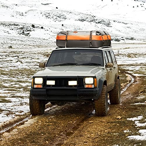 Goplus Rooftop Cargo Carrier, 21 Cubic 100% Waterproof Soft Car Roof Bag for All Vehicles with/Without Rack, Includes Anti-Slip Mat, 10 Reinforced Straps, 6 Door Hooks, Storage Bag - Image 10