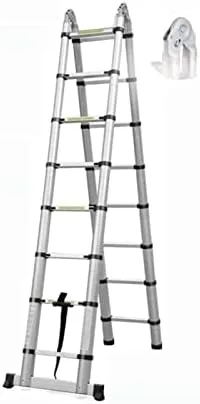 WYYZH 18 Steps Aluminum Telescoping Ladder Portable Telescopic Folding Ladder with Safety Lock Collapsible Ladder for Loft Office House Max 150kg (Size : 2.8m/9.2ft) - Image 2