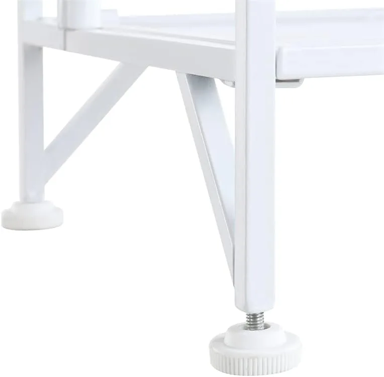 Convenience Concepts Xtra Storage Three-Tier Ladder Folding White Metal Shelf - Image 6