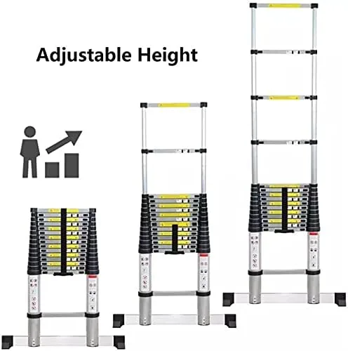 Aluminum Telescopic Extension Ladder 8m/7m/6.2m/5m/4m/3.8m/3.2m/2m/1m, Telescoping Ladders for Home Rooftop RV Attic Outdoor Indoor Use, Load 150kg (Size :7m/23 ft) - Image 7