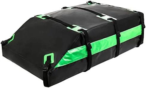 Rooftop Cargo Carrier, Vehicle Cargo Carrier, Premium Rooftop Cargo Bag, 21 Cubic feet Car Top Carrier for All Cars with/Without Rack, 100% Rainproof, Dustproof, and Snow Protection (Green) - Image 2