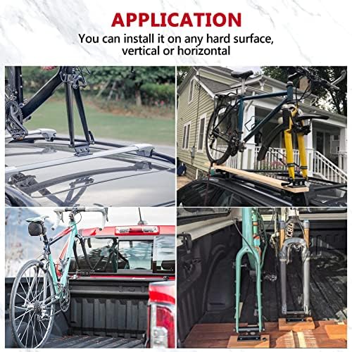 ALAVENTE Universal Quick Release Bike Front Fork Mount Bracket Set Bicycle Stand Holder Car Rack Carrier for Most Vehicle Truck Pickup Bed Storage Travelling Riding Supplies - Image 9