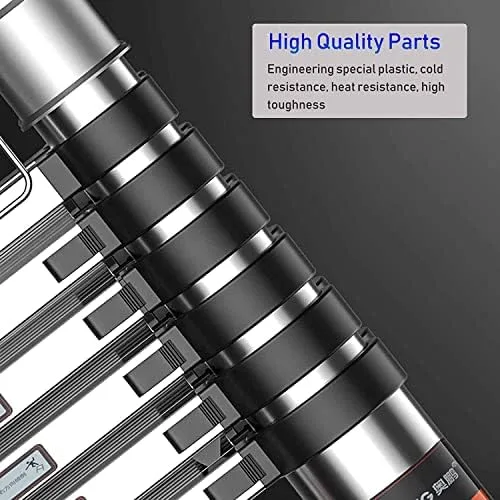 BALAMI Heavy Duty Mighty Folding Telescoping Ladder Aluminium A Frame Extension Ladder for Outdoor Rooftops Home Loft & Stairs Load 150kg (2.8m Convenient (Size : 2.0m+2.0m/6.5 ft+6.5 ft) - Image 9