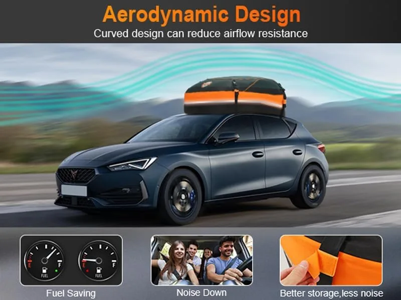 Sailnovo Car Rooftop Cargo Carrier Bag 20 Cubic Feet Waterproof for All Cars with or Without Luggage Rack, Includes Anti-Slip Mat, 10 Reinforced Straps, 6 Door Hooks, Storage Bag - Image 6