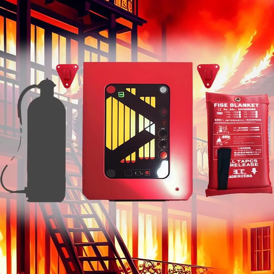 Fire Escape Ladder 3 Story 25ft (8m) - Rope Ladder for Fire Escape in Red Box - Emergecny Blanket & Mounting Anchors Included - Image 5