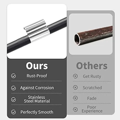 YYP Towel Racks for Bathroom, Towel Rack Wall Mounted, Stainless Steel Towel Holder for Bathroom Wall, Easy to Install Bathroom Towel Storage, Black - Image 4