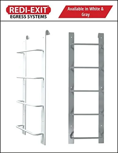Redi-Exit Fire Escape Ladder – Ladders for Egress Basement Window Well Covers Outside, Small Ladder for Fire Emergency Home Safety, Ladder Hook for Egress Window Steel - Image 7