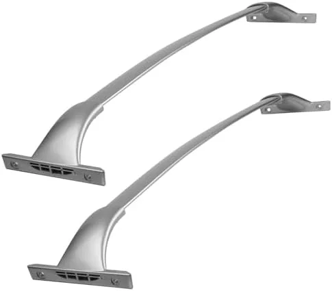 lafengyan 2pcs Mount Top Rail Crossbar Luggage Carrier Set Front Rear Side Alloy Aluminum White Silver 8954M35006F,Fast delivery,Simple Installation - Image 2