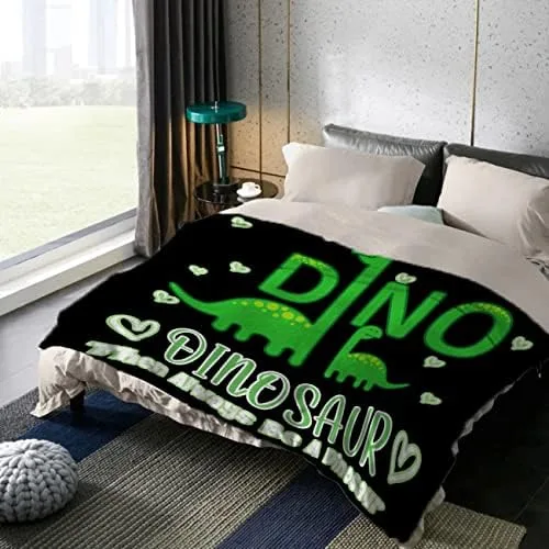 Always Be Yourself Dinosaur Blanket Throws Gifts for Boys Girls,Cute Dinosaur Decor Plush Soft Lightweight Flannel Fleece Blankets Dragon Gifts for Chair Couch 80x60In Adult - Image 7