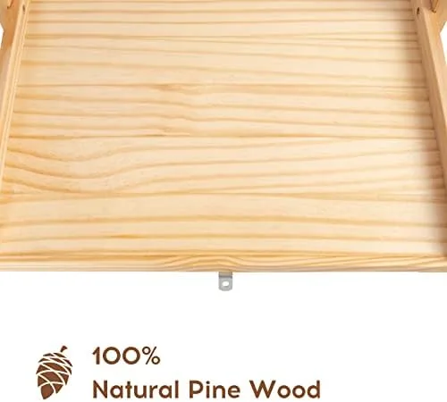 Bloddream Ellwood 6-Tier Ladder Shelf, Leaning Display Shelf, Solid Wood Bookcase, Tall Stair Storage Rack, Natural Pine Wood - Image 5