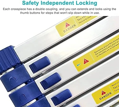 Telescoping Ladder Tallest Telescopic Ladder, Single Straight Style Climb Telescoping Extendable Ladder, Household Daily Repair The Roof Collapsible Ladder (Size : 1.8M/5.9FT) - Image 5