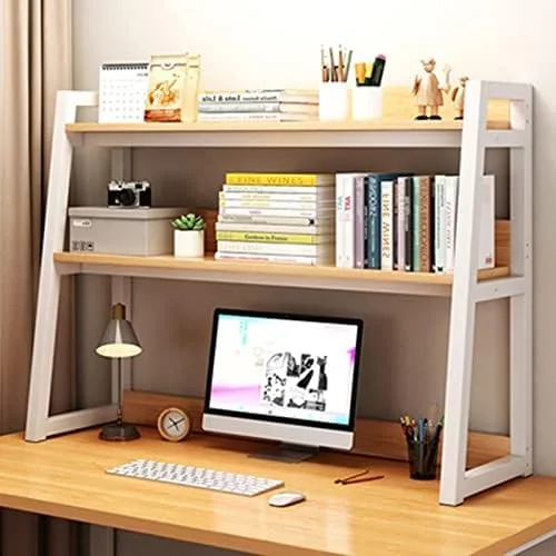 FPIGSHS 2tier Desktop Bookshelf for Computer Desk,Steel Frame Ladder Countertop Hutch Bookcase Organizer Shelf,Home Office Storage Display Rack Shelf,4size ( Size : 115cm ) - Image 6