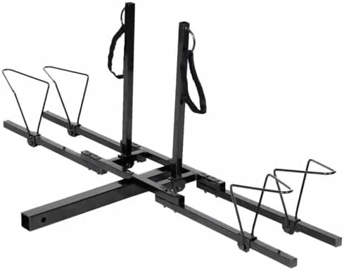 New Heavy Duty 2 Bike Bicycle 2" Hitch Mount Carrier Platform Rack Car Truck SUV - Image 2