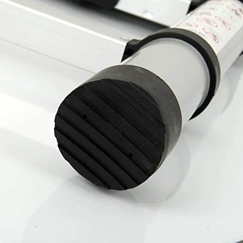 12.5FT Telescoping Ladder Aluminum Extension Tall Multi Purpose Loft Ladder Heavy Duty 330lb Capacity EN131 Certificated - Image 8