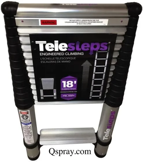Telesteps 1800EP Automatic Telescoping Ladder, Patented One-Touch Release, OSHA Compliant, 14.5 ft Extended Height, Up to 18 ft Reach, Wide Pro Step, Telescoping Extension Ladder - Image 6