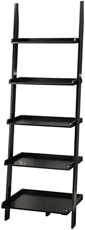 Convenience Concepts American Heritage 5 shelves Bookshelf Ladder, Black - Image 2