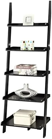 Convenience Concepts American Heritage 5 shelves Bookshelf Ladder, Black - Image 5